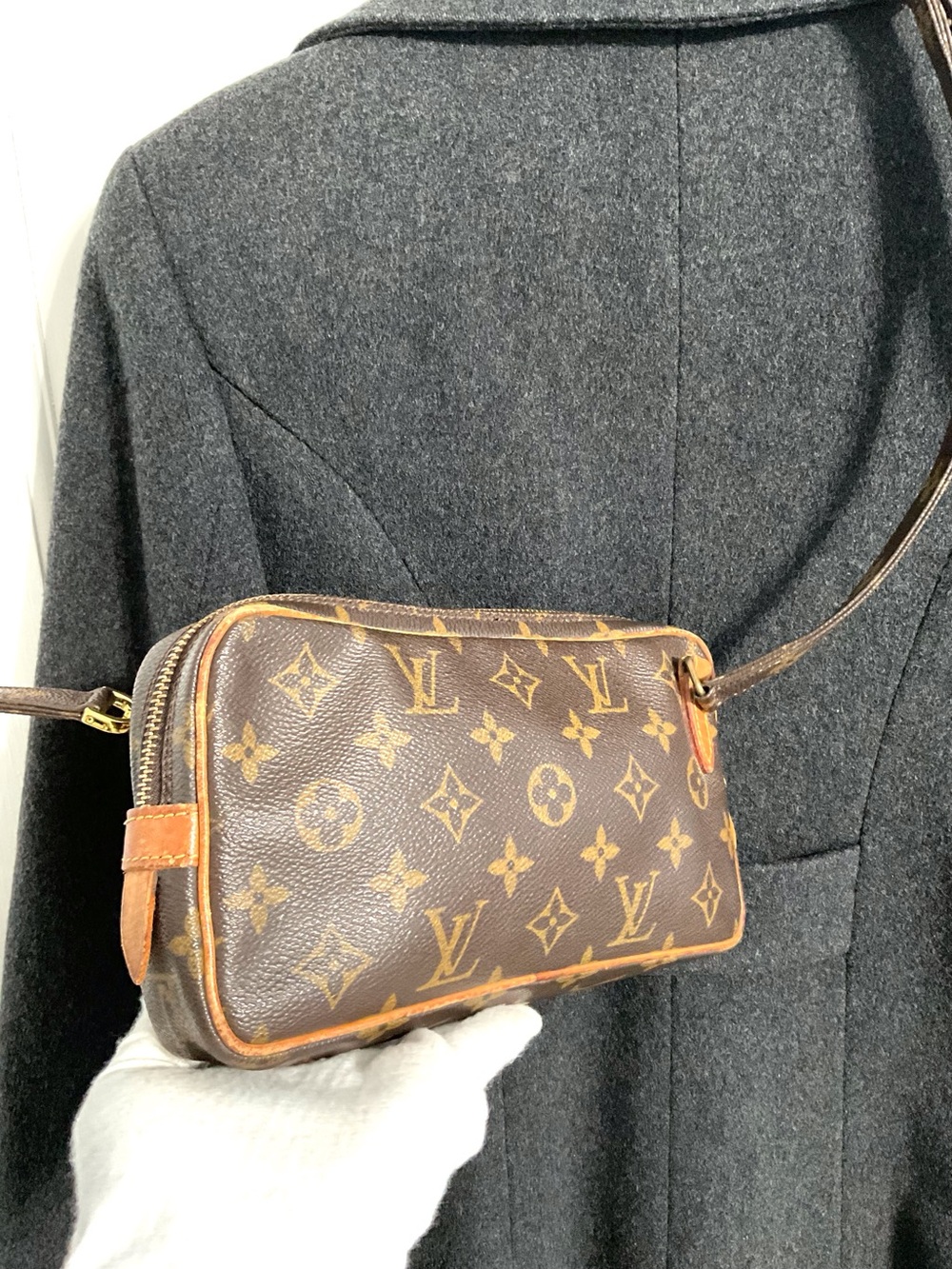 ✅AUTHENTIC LV Monogram POCHETTE BANDOLIER LOUIS VUITTON - Picture 12 of 13